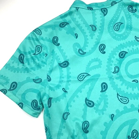 Nike Dri-Fit Victory Print Split Neck Golf Top Size Small - Picture 7 of 16